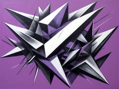 Premium Photo | Abstract artistic modern painting purple black white abstract shapes and ...