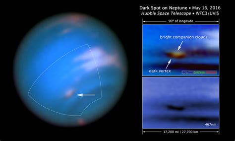 Hubble just found a 'dark vortex' on Neptune