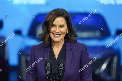 Michigan Gov Gretchen Whitmer Speaks North Editorial Stock Photo ...