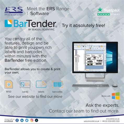 Try BarTender for free! | Printing labels, Printing software, Label ...