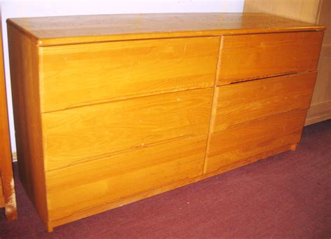 UHURU FURNITURE & COLLECTIBLES: SOLD - Modern Oak Dresser - $70