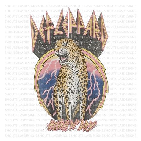 Def Leppard High n' Dry Tour PNG file - Digital Sublimation Print - Def Leppard - Band Tee ...