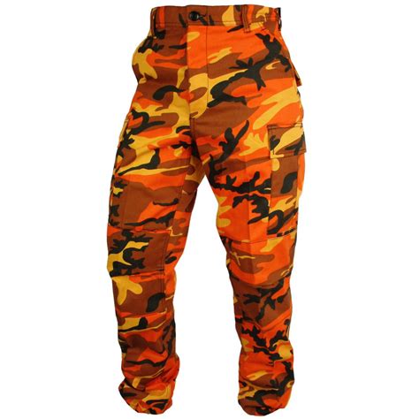 Tactical Camouflage BDU Pants - Orange - Army & Outdoors