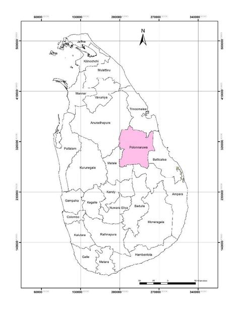 Location map of Polonnaruwa District in Sri Lanka | Download Scientific Diagram