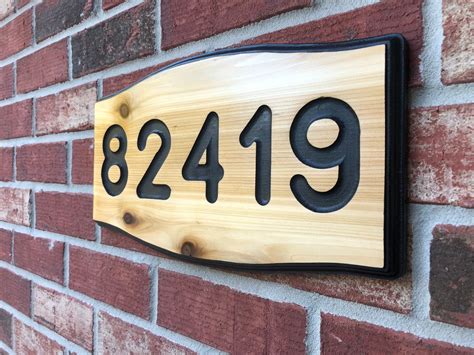 Solid Wood Cedar Address Signs | Etsy