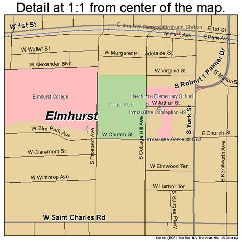 Elmhurst Illinois Street Map 1723620