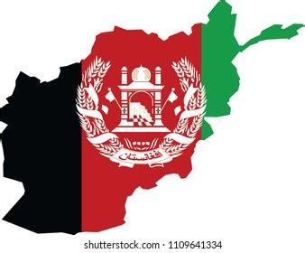 Flag Map Afghanistan Stock Vector (Royalty Free) 1109641334 | Shutterstock