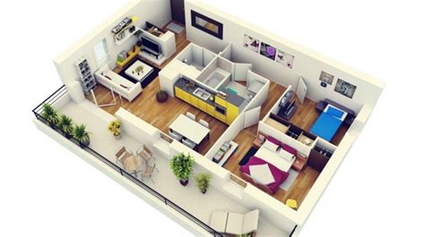 9 Contoh Denah Apartemen 2 Kamar, Hunian Terjangkau dan Ideal