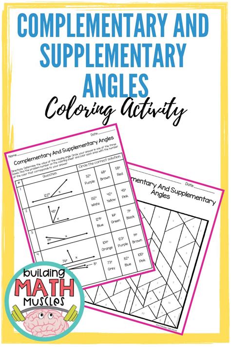 Complementary And Supplementary Angles Worksheet Pdf Grade 5