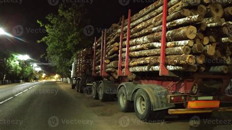 Timber truck loaded with logs. A heavy-duty vehicle with 3044286 Stock ...