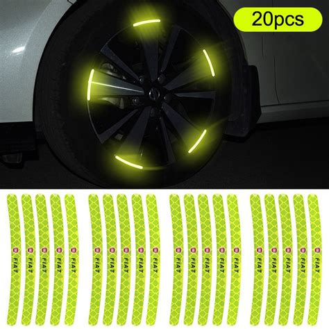 20 Pcs Car Wheel Hub Sticker High Reflective Stripe Tape for Motorcycle ...