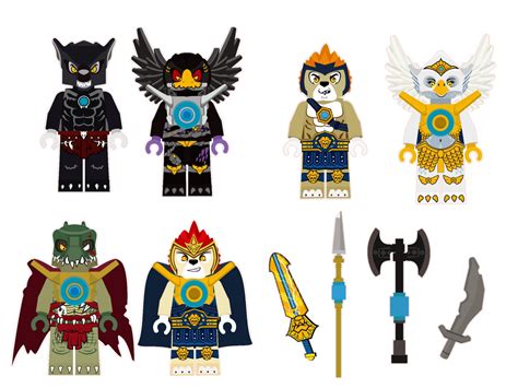 The Lego Chima Characters Removable Wall Stickers 6 piece Set