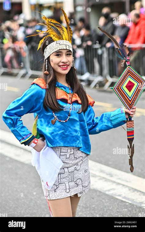 London, UK. 01st Jan, 2023. London's annual New Year parade featuring hundreds of floats on ...