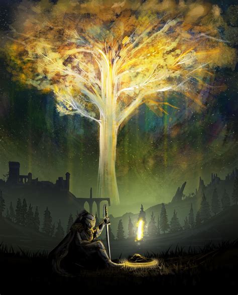 Elden Ring Erdtree fanart, Kade Griffin | Dark souls art, Dark souls wallpaper, Dark fantasy book