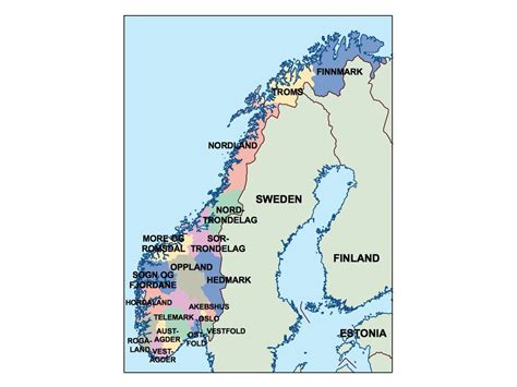 Norway Population map | Digital Maps. Netmaps UK Vector Eps & Wall Maps