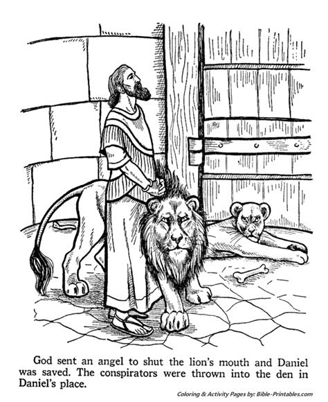 Daniel put into the Lions Den - Old Testament Coloring Pages | Bible ...