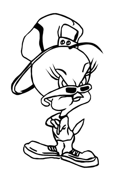 Gangster Tweety Bird Coloring Pages Coloring Pages