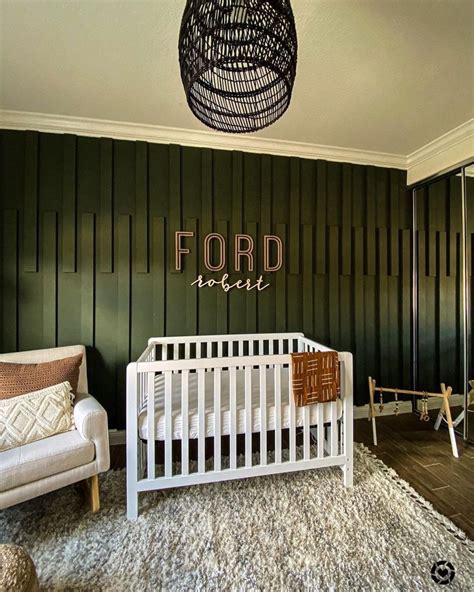 Green Nursery Accent Wall in 2021 | Nursery decor inspiration, Green nursery, Nursery design