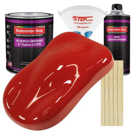 Restoration Shop Jalapeno Bright Red Acrylic Urethane Auto Paint Complete Gallon Paint Kit ...