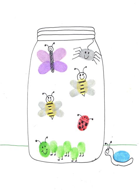 How to Make Fingerprint Insects and Bug Art for Kids Free