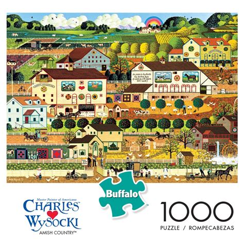 Buffalo Games Charles Wysocki Amish Country 1000 Piece Jigsaw Puzzle - Walmart.com - Walmart.com