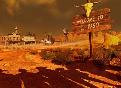 Download El Paso Town Desert Video Game Desperados Wallpaper