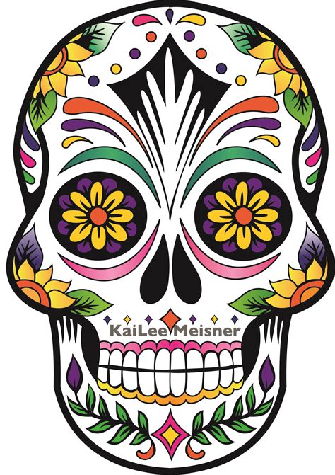 Graphic Design; KaiLee Meisner; Sugar skull design; | Sugar skull ...