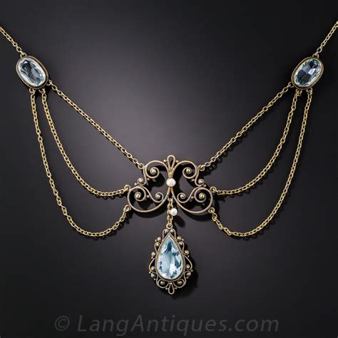 Antique Aquamarine Necklace