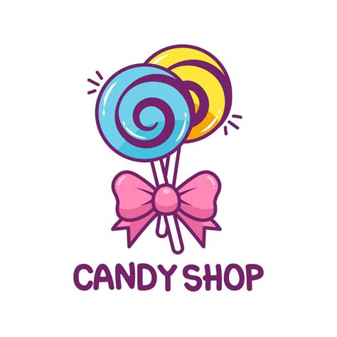 logo de concepto de tienda de dulces coloridos 6208211 Vector en Vecteezy