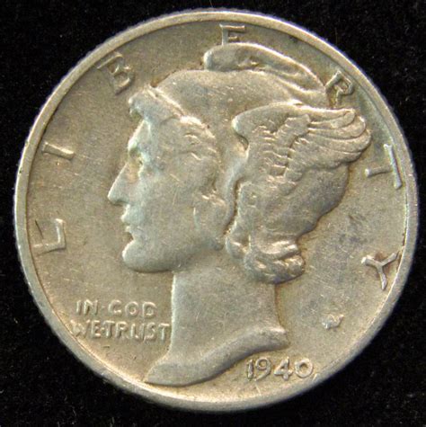 1940 MERCURY SILVER DIME VF | JANUARY 20th RARE COIN AUCTION | K-BID