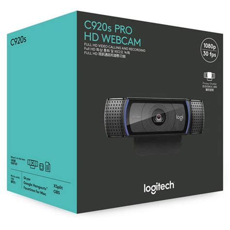 Logitech C920S HD Pro Webcam Privacy Shutter Video Calling