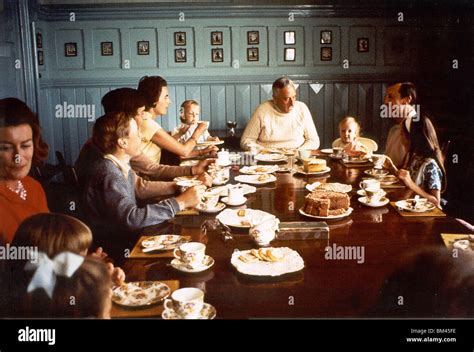 Lord Mountbatten and family taking tea at Classiebawn Castle Stock Photo - Alamy