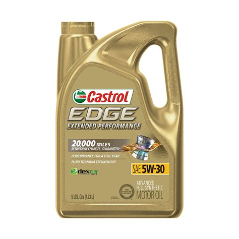 Castrol Edge Extended Performance 5W-30 Advanced Full Synthetic Motor Oil, 5 Quarts - Walmart.com