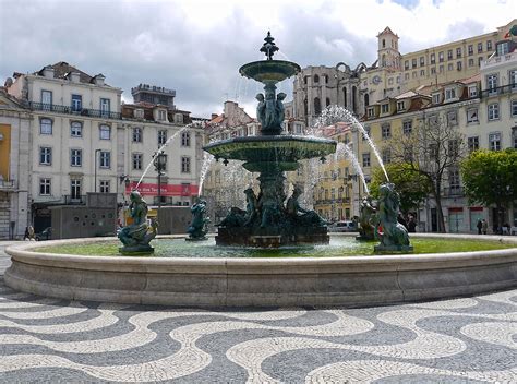 "Fountain - Rossio Square, Lisbon" by kkmarais | Redbubble