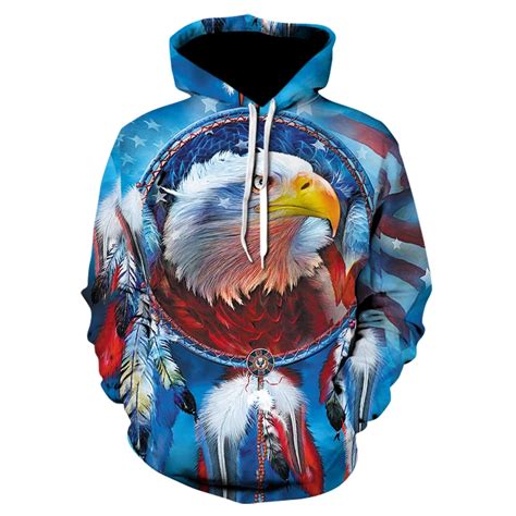 American eagle hoodies men/women in autumn and winter 3D printed ...