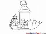 Camping Lantern Coloring Page Pages sketch template
