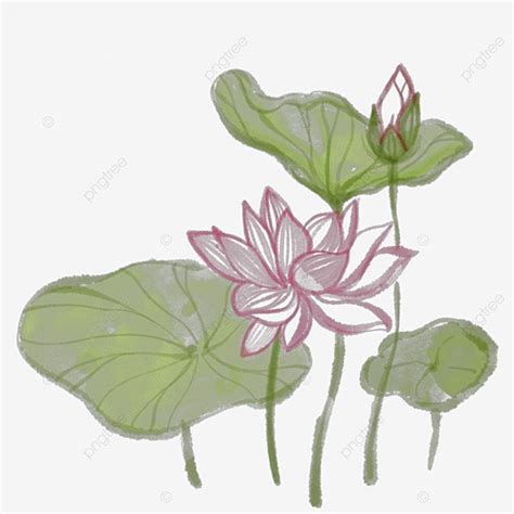 Chinese Ink Painting PNG Picture, Chinese Ink Painting Lotus Hand Painting, Ink, Traditional ...