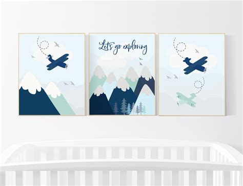 Adventure nursery decor, travel adventure nursery, nursery wall art boy, nursery prints boy ...