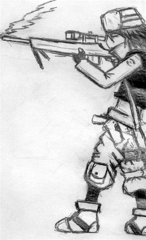 Pencil Drawing - Sniper by NocturneLeaf on DeviantArt