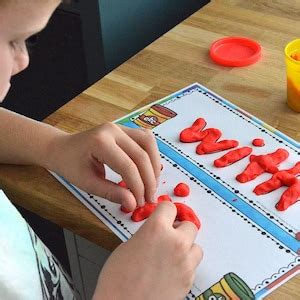 Playdoh Font Play Dough Font Letter Tracing Font Alphabet Tracing Font preschool Font Teacher ...