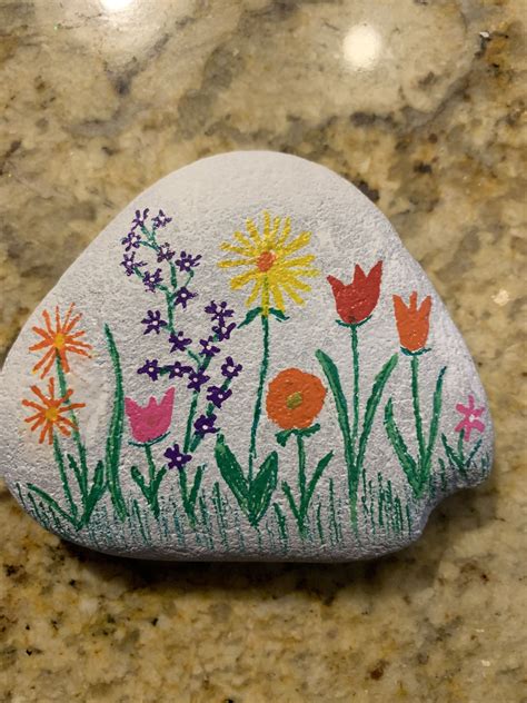 Rock Painting Ideas Flowers