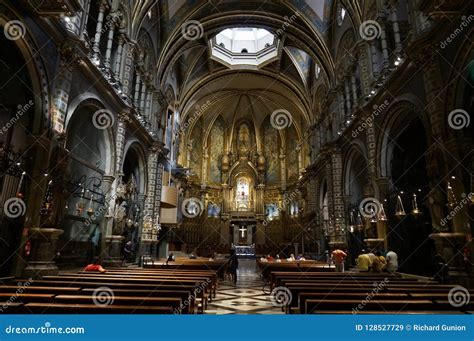 Inside the Montserrat Monastery in Spain Editorial Stock Image - Image of landmark, montserrat ...