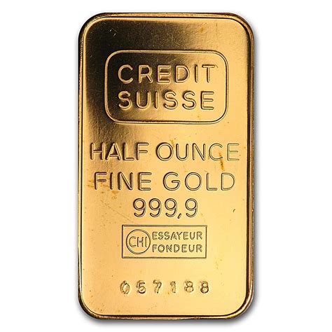 Buy 1/2 oz Credit Suisse Gold Bullion Bar (Pre-Owned)