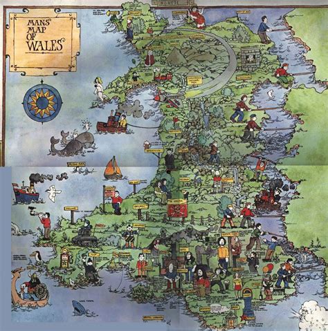 Detailed tourist illustrated map of Wales | Wales | United Kingdom ...