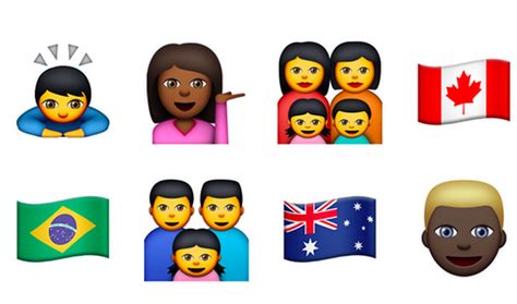 A Canadian flag emoji is included in Apple's new, racially-diverse set ...