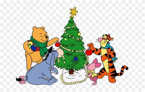 Download Winnie The Pooh Christmas Tree Decorations Piglets - Disney Christmas Tree Clip Art ...