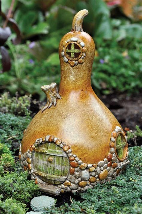 Gourd fairy house | Fairy garden houses, Mini fairy garden, Fairy garden