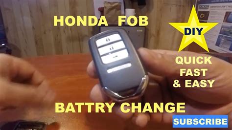 2014 Honda Accord Key Fob Battery Size