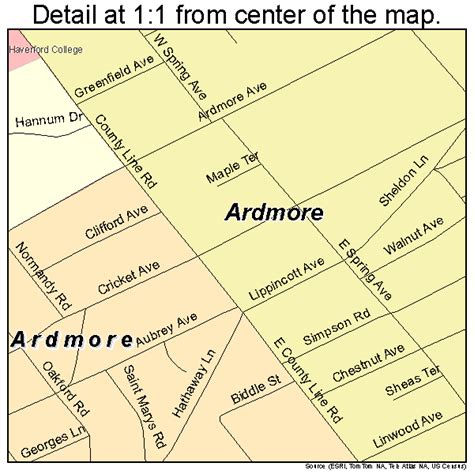 Ardmore Pennsylvania Street Map 4202896