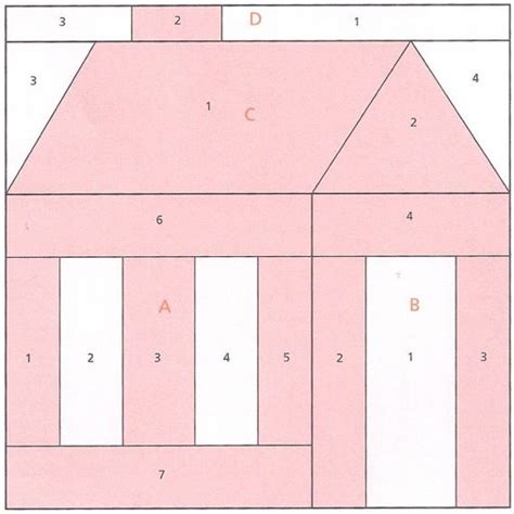 Scholl house classic | Paper piecing patterns, House quilt patterns, Paper pieced quilt patterns